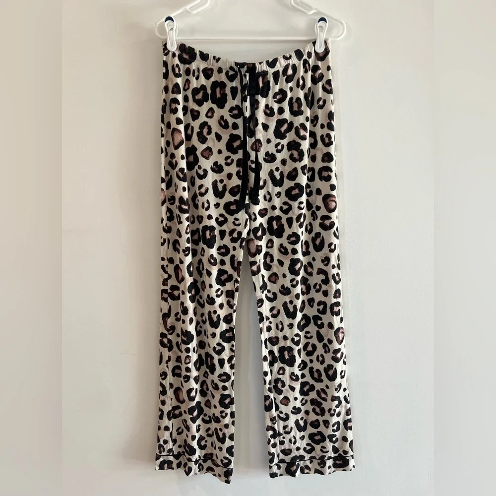 Women’s Pajama Set Size M Leopard Print Modal Soft Lounge Sleepwear - Picture 7 of 8